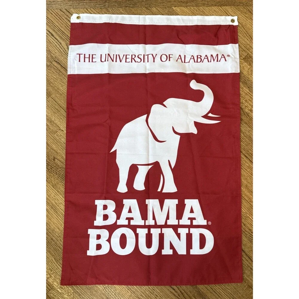 University of Alabama Bama Bound College Nylon Flag Grommet Banner Dorm New
